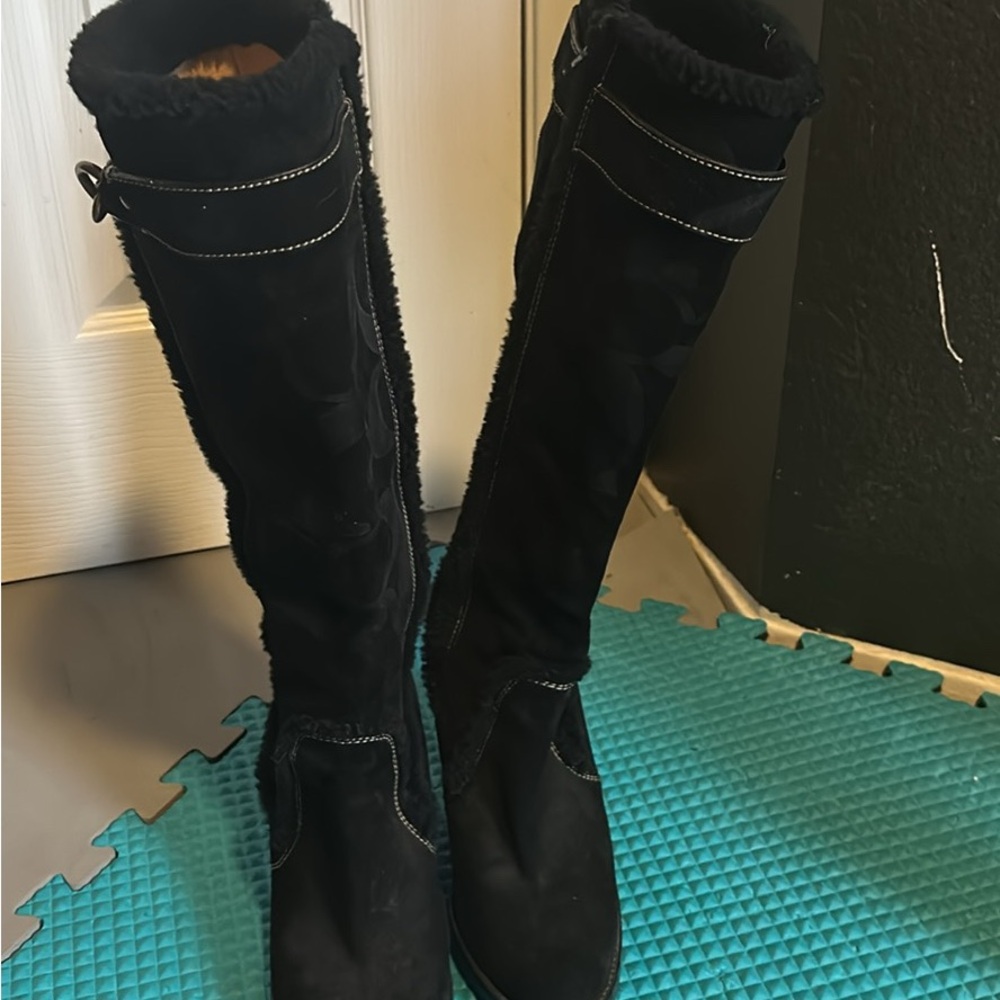 Coach Black Heeled Boots